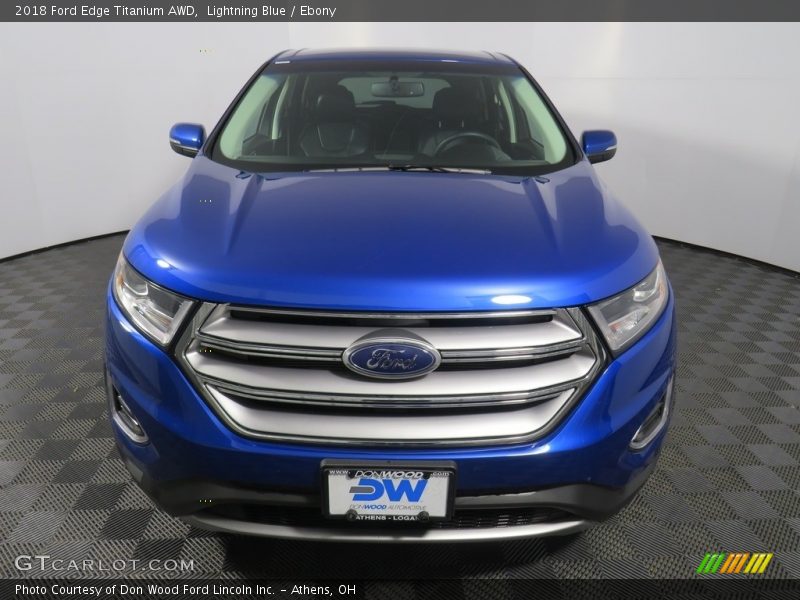 Lightning Blue / Ebony 2018 Ford Edge Titanium AWD