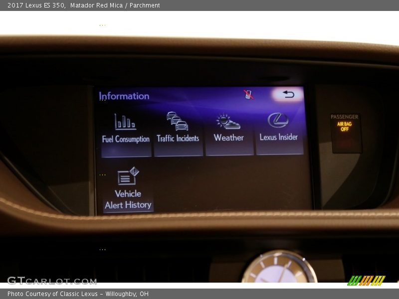Matador Red Mica / Parchment 2017 Lexus ES 350