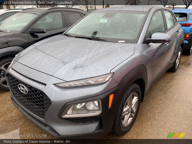 Sonic Silver / Gray/Black 2019 Hyundai Kona SE