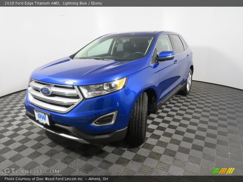 Lightning Blue / Ebony 2018 Ford Edge Titanium AWD