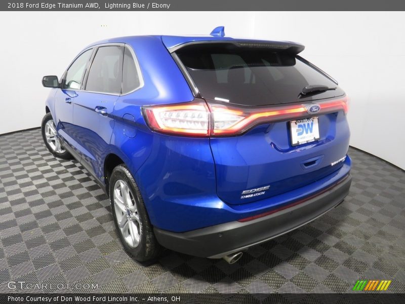 Lightning Blue / Ebony 2018 Ford Edge Titanium AWD