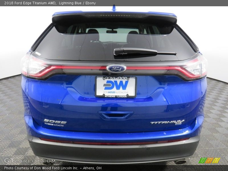 Lightning Blue / Ebony 2018 Ford Edge Titanium AWD