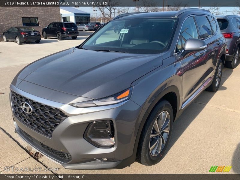 Machine Gray / Black 2019 Hyundai Santa Fe Limited AWD