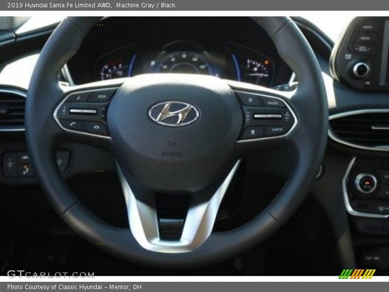 Machine Gray / Black 2019 Hyundai Santa Fe Limited AWD