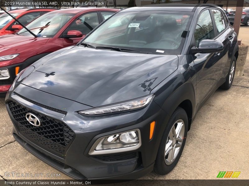 Ultra Black / Gray/Black 2019 Hyundai Kona SEL AWD
