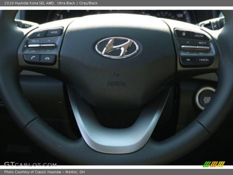 Ultra Black / Gray/Black 2019 Hyundai Kona SEL AWD