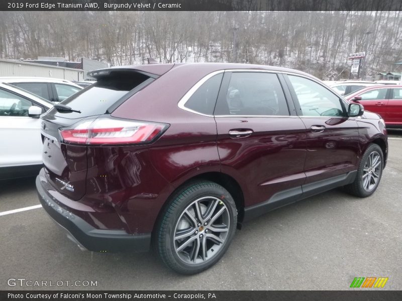 Burgundy Velvet / Ceramic 2019 Ford Edge Titanium AWD