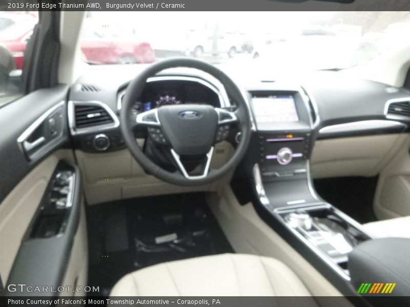 Burgundy Velvet / Ceramic 2019 Ford Edge Titanium AWD