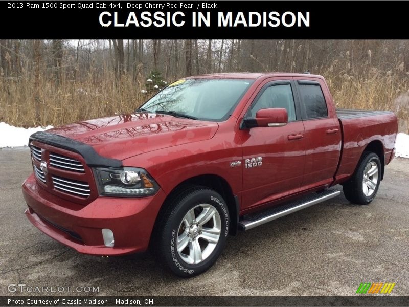 Deep Cherry Red Pearl / Black 2013 Ram 1500 Sport Quad Cab 4x4