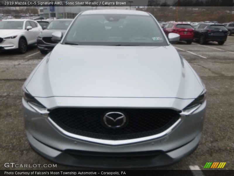 Sonic Silver Metallic / Caturra Brown 2019 Mazda CX-5 Signature AWD