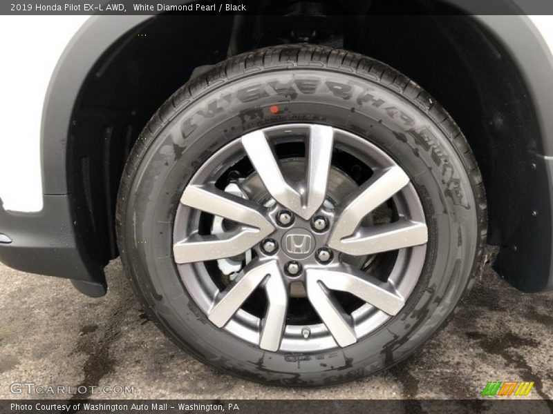 White Diamond Pearl / Black 2019 Honda Pilot EX-L AWD