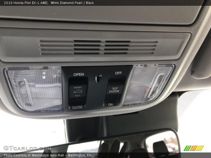 White Diamond Pearl / Black 2019 Honda Pilot EX-L AWD
