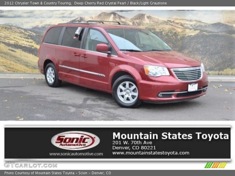 Deep Cherry Red Crystal Pearl / Black/Light Graystone 2012 Chrysler Town & Country Touring