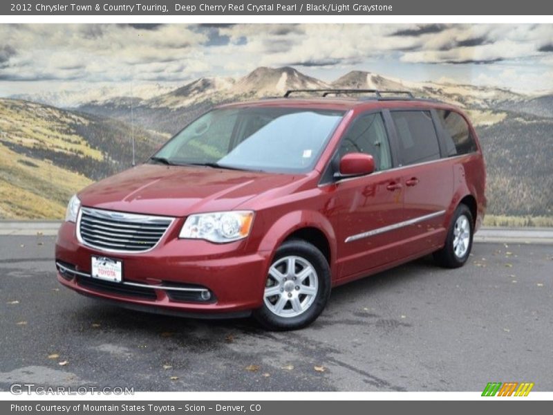 Deep Cherry Red Crystal Pearl / Black/Light Graystone 2012 Chrysler Town & Country Touring