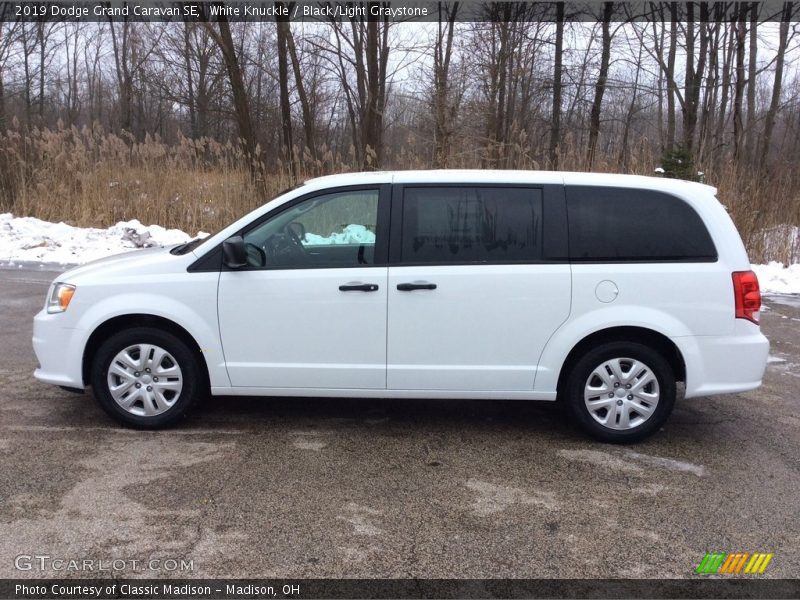 White Knuckle / Black/Light Graystone 2019 Dodge Grand Caravan SE