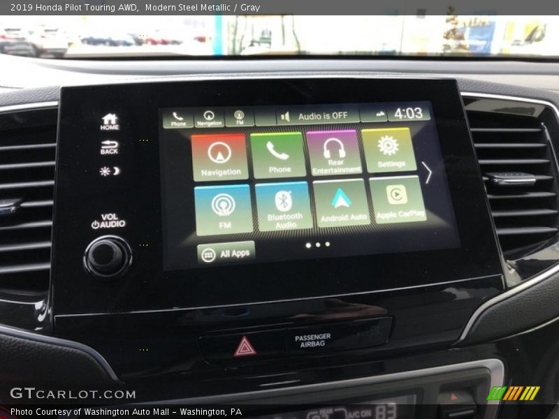 Modern Steel Metallic / Gray 2019 Honda Pilot Touring AWD