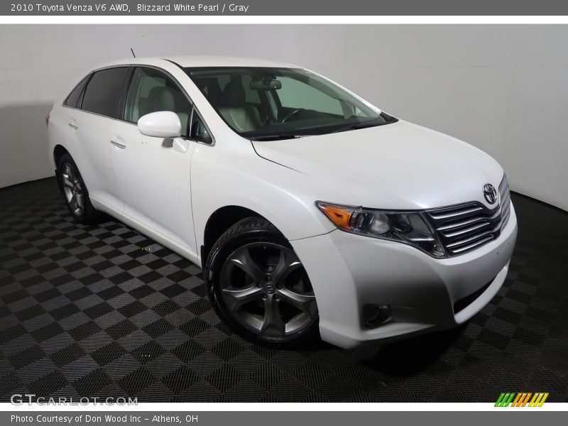 Blizzard White Pearl / Gray 2010 Toyota Venza V6 AWD