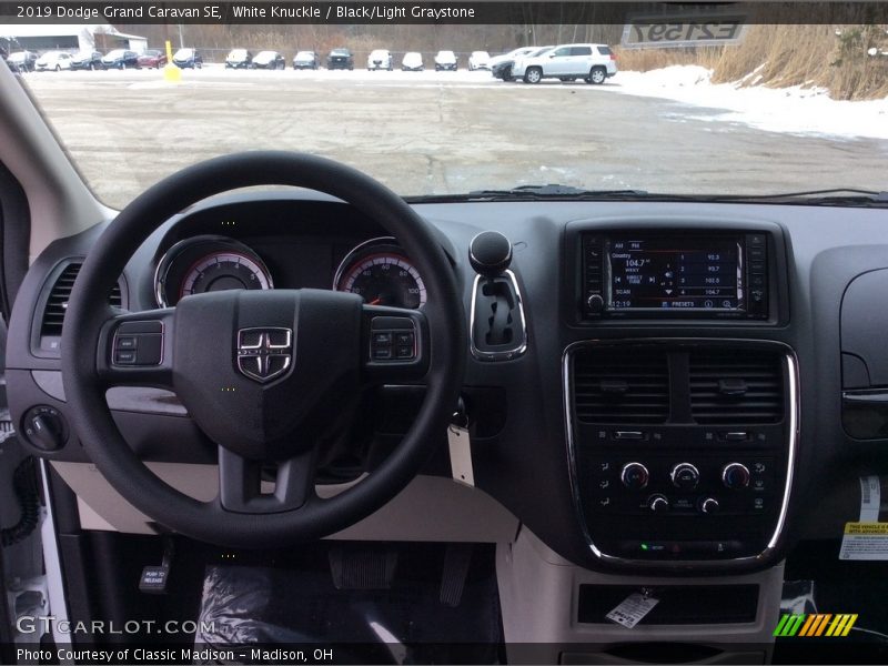 White Knuckle / Black/Light Graystone 2019 Dodge Grand Caravan SE