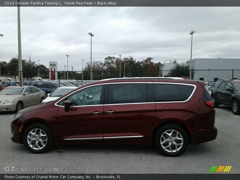 Velvet Red Pearl / Black/Alloy 2019 Chrysler Pacifica Touring L