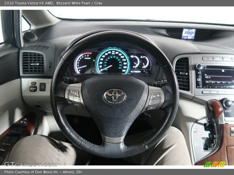 Blizzard White Pearl / Gray 2010 Toyota Venza V6 AWD