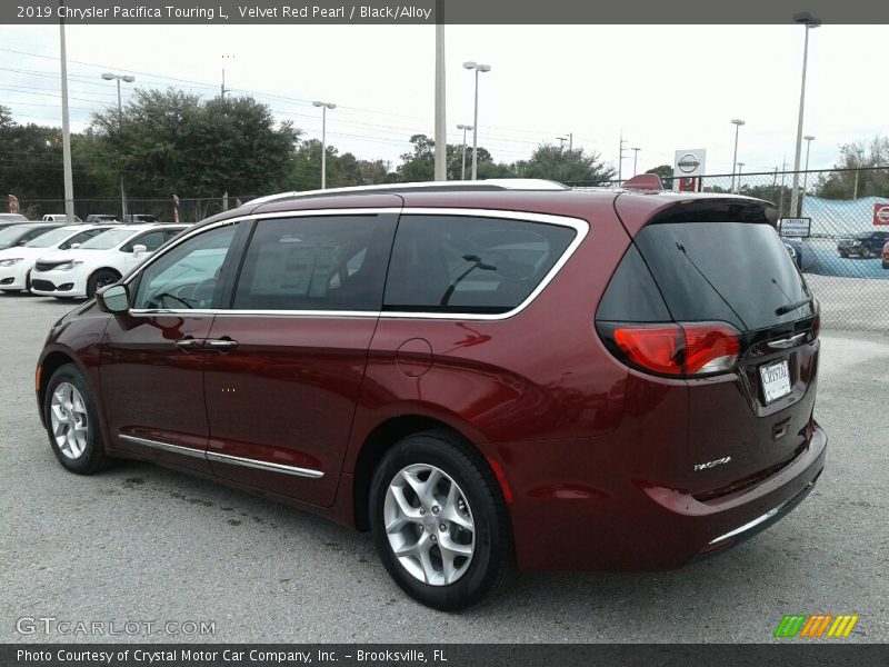 Velvet Red Pearl / Black/Alloy 2019 Chrysler Pacifica Touring L