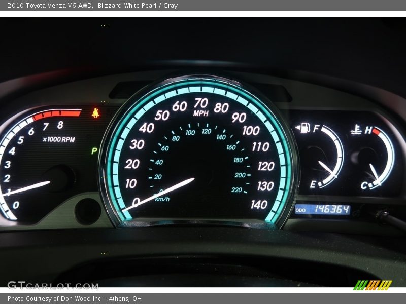 Blizzard White Pearl / Gray 2010 Toyota Venza V6 AWD
