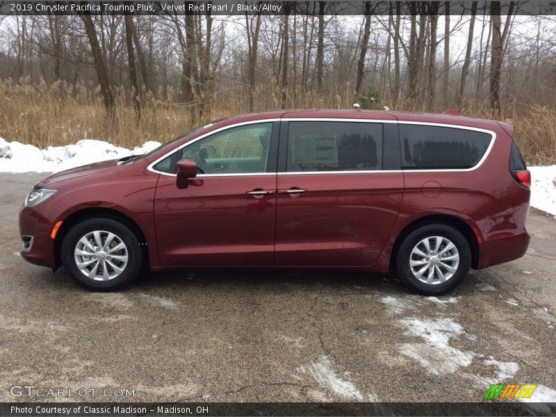 Velvet Red Pearl / Black/Alloy 2019 Chrysler Pacifica Touring Plus