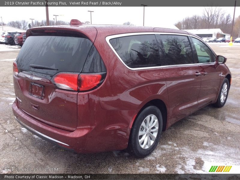 Velvet Red Pearl / Black/Alloy 2019 Chrysler Pacifica Touring Plus