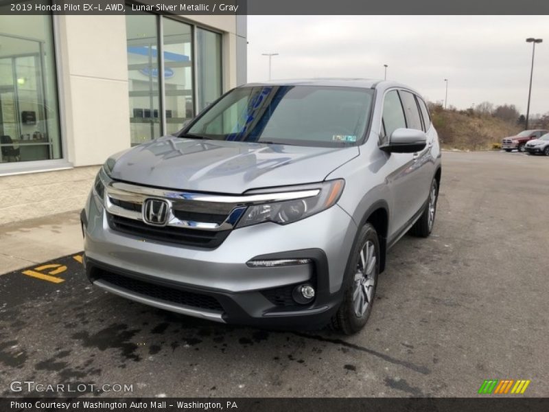 Lunar Silver Metallic / Gray 2019 Honda Pilot EX-L AWD