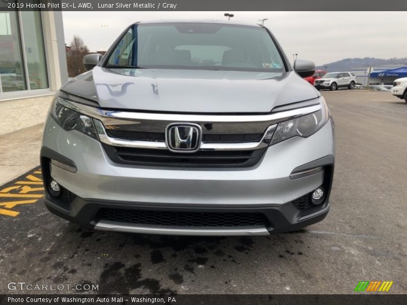 Lunar Silver Metallic / Gray 2019 Honda Pilot EX-L AWD