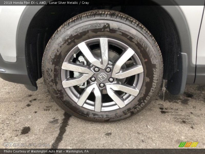 Lunar Silver Metallic / Gray 2019 Honda Pilot EX-L AWD