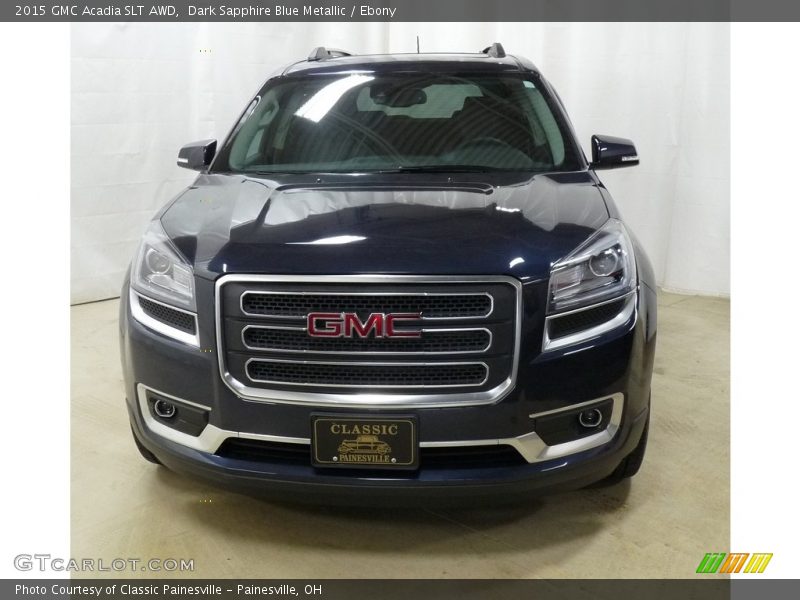 Dark Sapphire Blue Metallic / Ebony 2015 GMC Acadia SLT AWD
