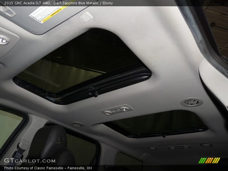 Dark Sapphire Blue Metallic / Ebony 2015 GMC Acadia SLT AWD