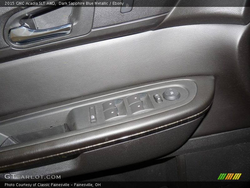 Dark Sapphire Blue Metallic / Ebony 2015 GMC Acadia SLT AWD