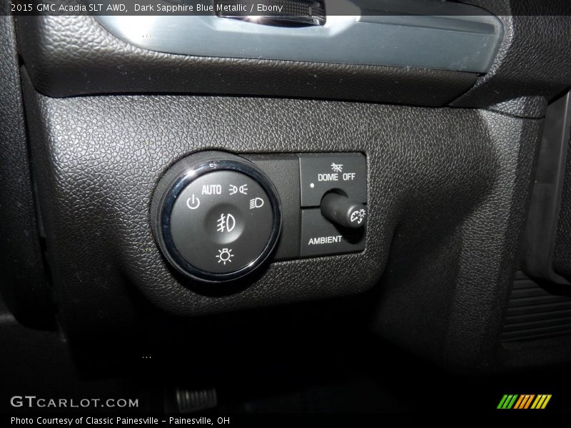 Dark Sapphire Blue Metallic / Ebony 2015 GMC Acadia SLT AWD