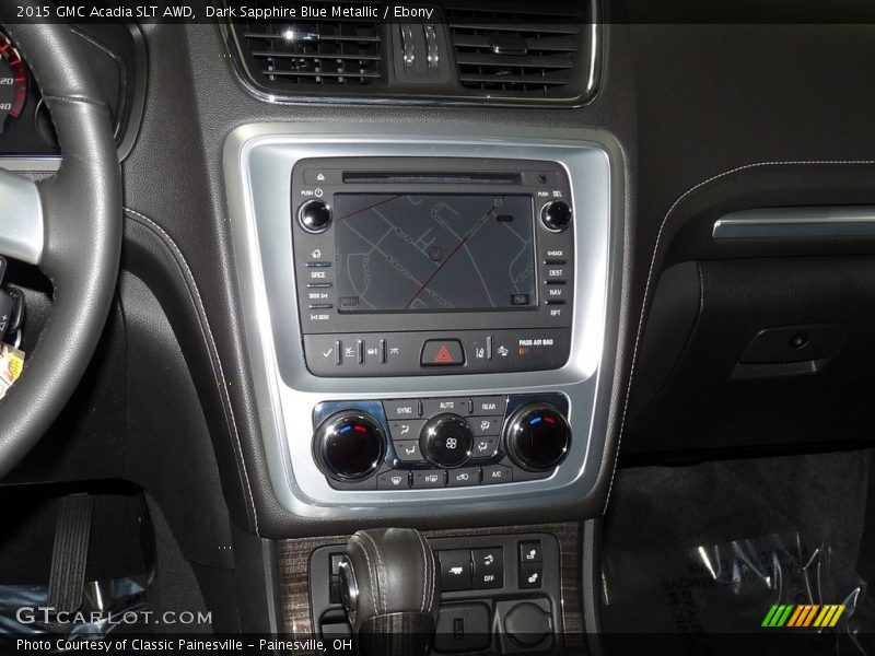 Dark Sapphire Blue Metallic / Ebony 2015 GMC Acadia SLT AWD