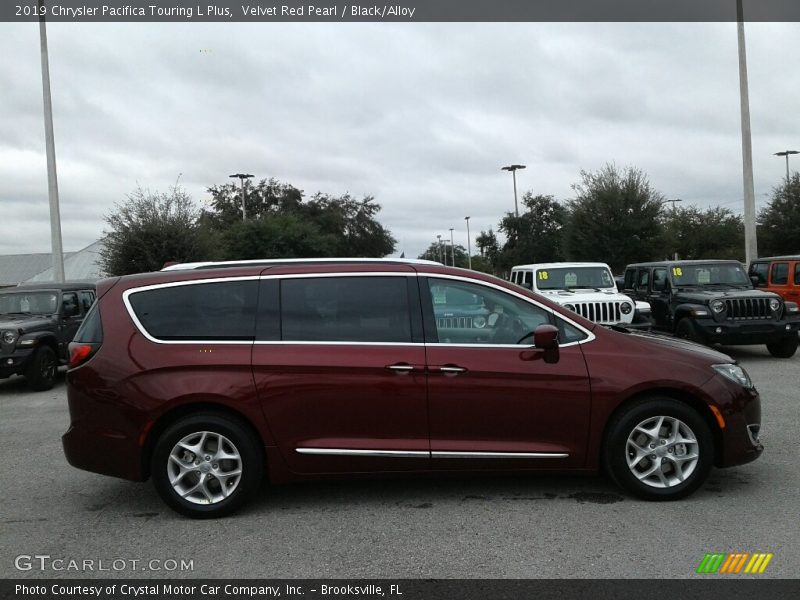 Velvet Red Pearl / Black/Alloy 2019 Chrysler Pacifica Touring L Plus
