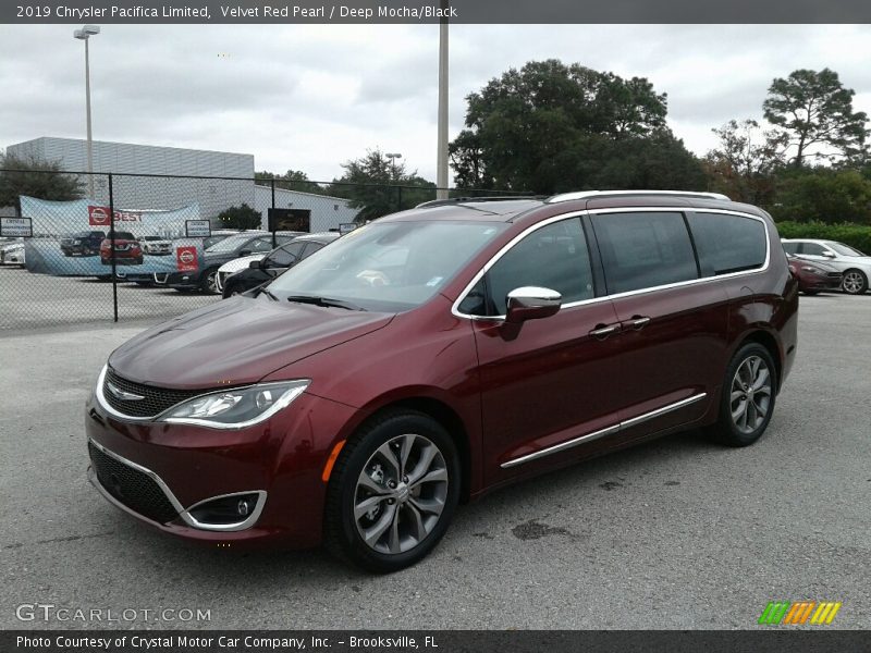 Velvet Red Pearl / Deep Mocha/Black 2019 Chrysler Pacifica Limited
