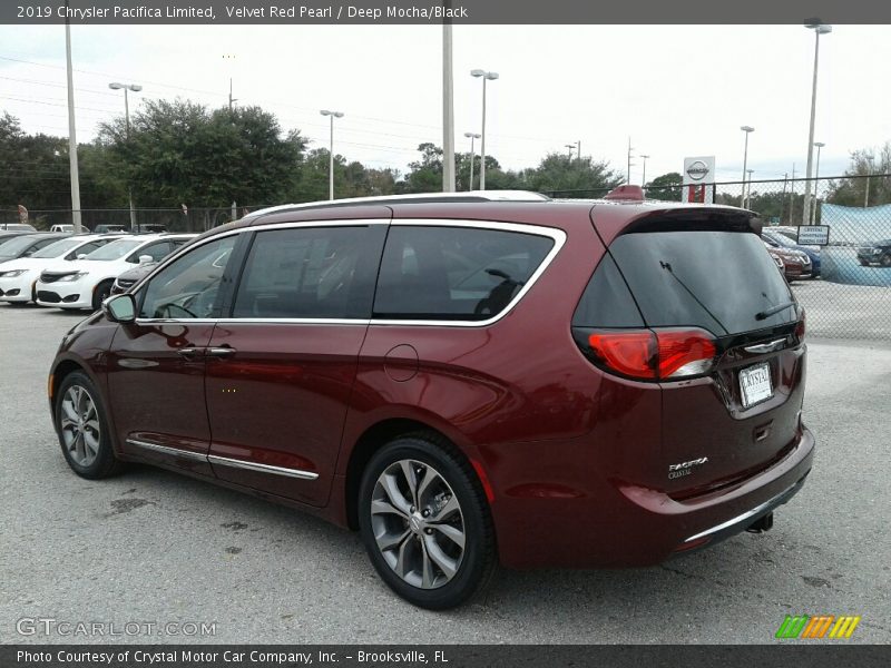 Velvet Red Pearl / Deep Mocha/Black 2019 Chrysler Pacifica Limited