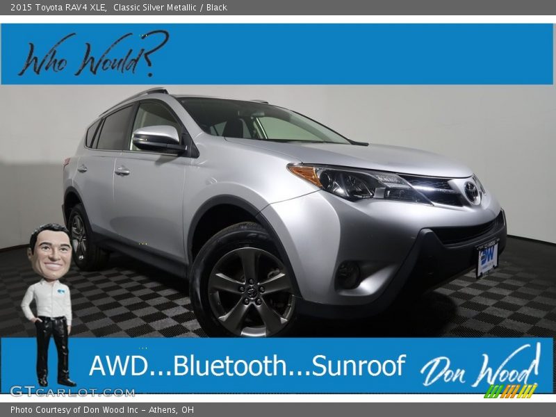 Classic Silver Metallic / Black 2015 Toyota RAV4 XLE