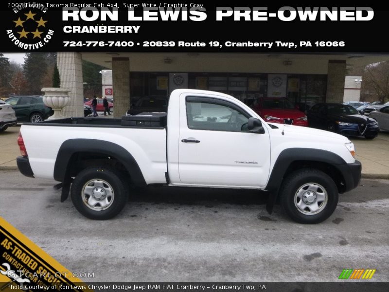 Super White / Graphite Gray 2007 Toyota Tacoma Regular Cab 4x4