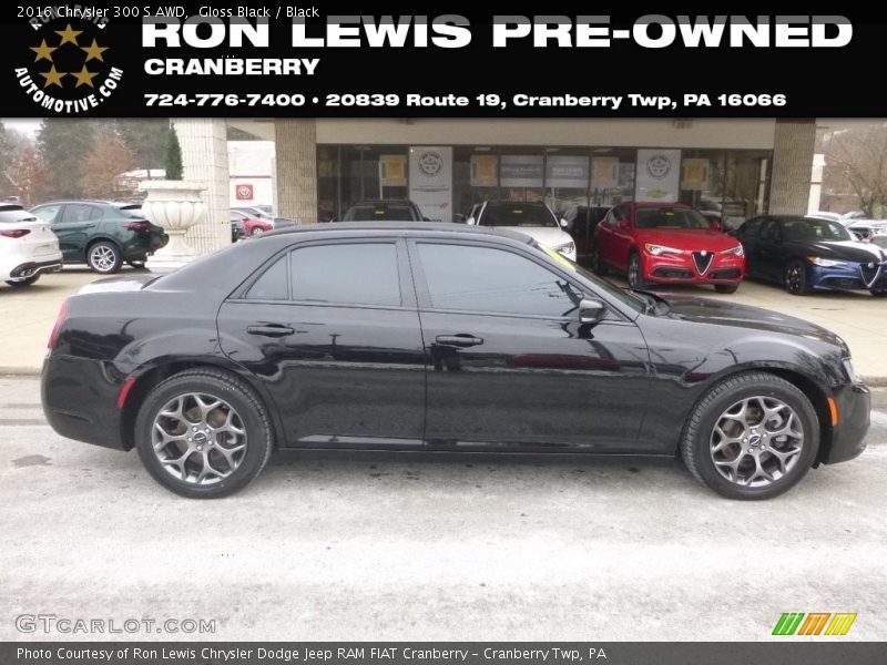 Gloss Black / Black 2016 Chrysler 300 S AWD