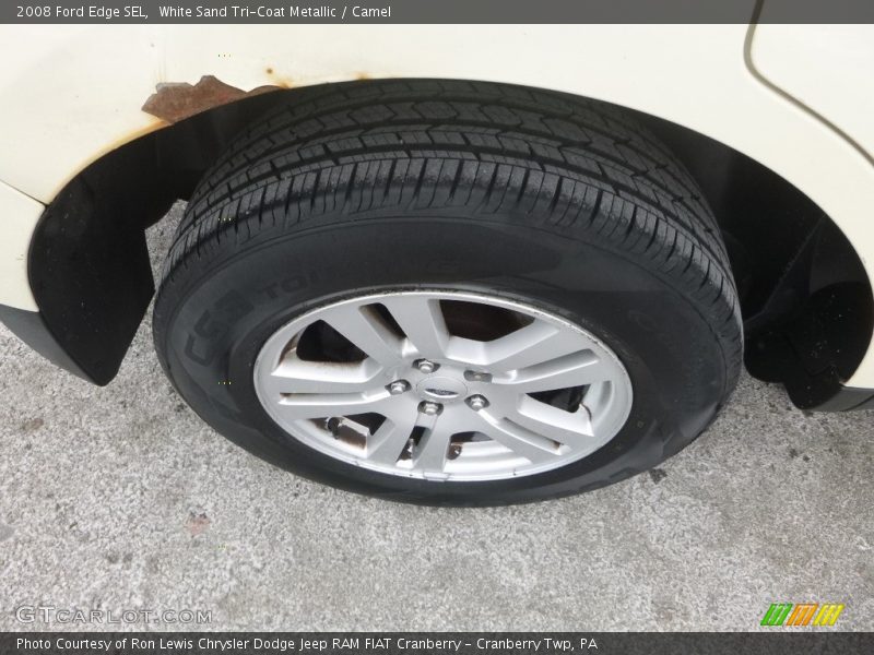 White Sand Tri-Coat Metallic / Camel 2008 Ford Edge SEL