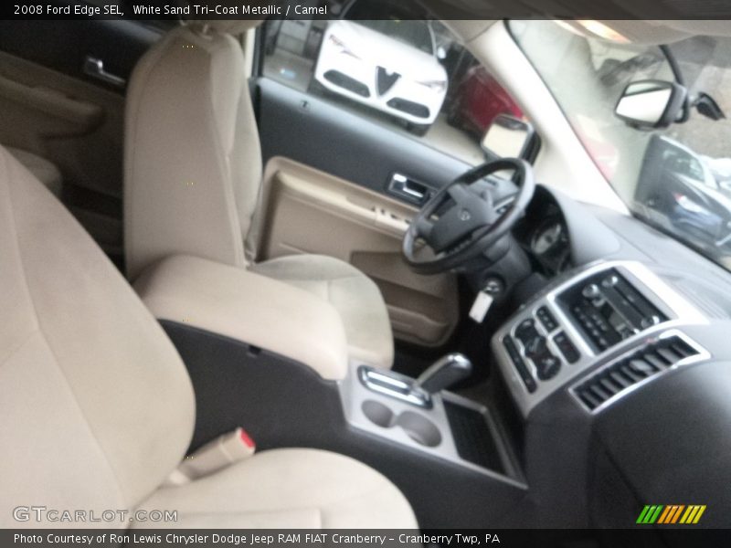 White Sand Tri-Coat Metallic / Camel 2008 Ford Edge SEL