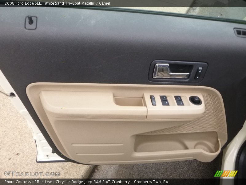 White Sand Tri-Coat Metallic / Camel 2008 Ford Edge SEL