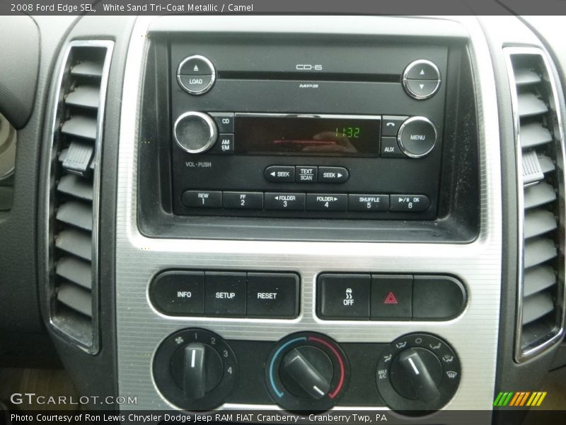 White Sand Tri-Coat Metallic / Camel 2008 Ford Edge SEL