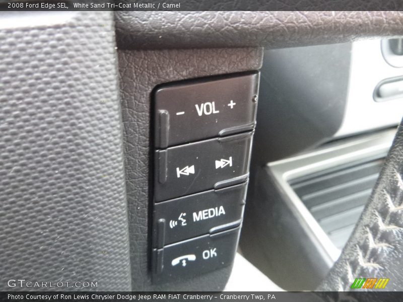 White Sand Tri-Coat Metallic / Camel 2008 Ford Edge SEL