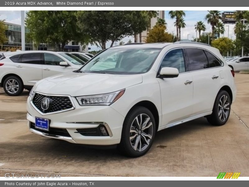 White Diamond Pearl / Espresso 2019 Acura MDX Advance