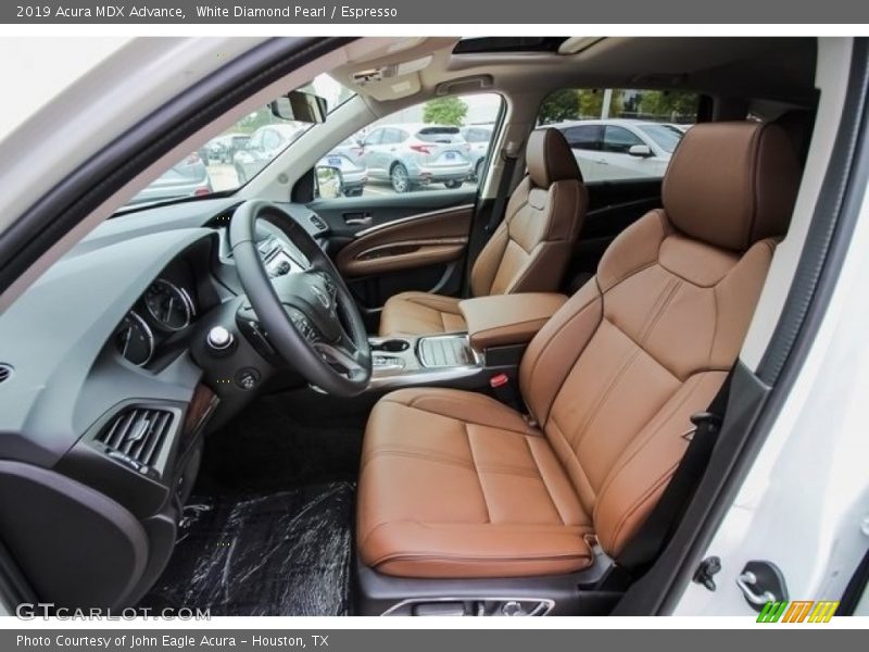 White Diamond Pearl / Espresso 2019 Acura MDX Advance