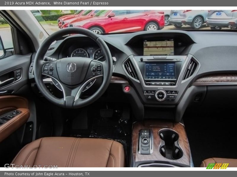 White Diamond Pearl / Espresso 2019 Acura MDX Advance